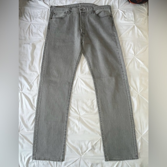 Levi’s 501 Men’s Grey Wash Straight-Leg Jeans  SIZE W36 L34 - Picture 2 of 7